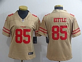 Women Nike 49ers 85 George Kittle Cream Inverted Legend Limited Jersey,baseball caps,new era cap wholesale,wholesale hats